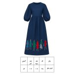 لباس ساحلی لنین زنانه رنگ سرمه ای فری سایز مدل 35469 - تصویر 3